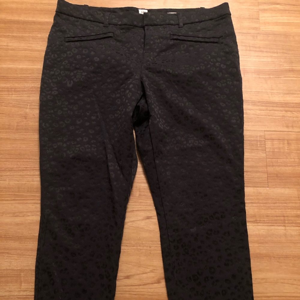 Gap Black on Black Leopard Print Pants!